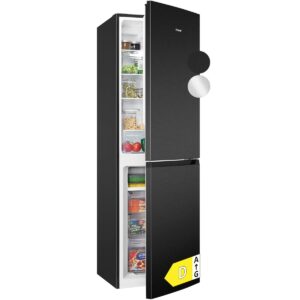 grynais réfrigérateur et congélateur 247l kg7360 noir, système multiairflow, totalement sans givre, 4 Étagères en verre, Éclairage led, classe Énergétique a+, noir