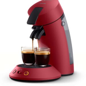 philips csa210/91 machine à café dosettes senseo original+, rouge