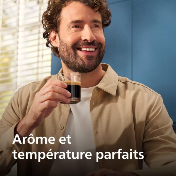 philips machine à expresso entièrement automatique 5500 series–20 boissons chaudes et glacées, carafe lattego facile à nettoyer, silentbrew 40% plus silencieuse, quickstart, noir et argent (ep5546/70)
