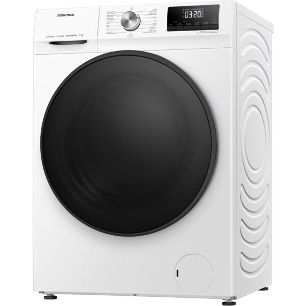 grynais wfqa7014evjm machine à laver avec fonction vapeur/ 7 kg/aquastop/ 1400 tr/min / 15 programmes/inverter powerdrive motor/tambour en acier inoxydable/sécurité enfant/nettoyage du tambour/blanc