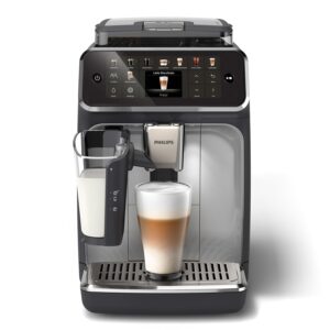 philips machine à expresso entièrement automatique 5500 series–20 boissons chaudes et glacées, carafe lattego facile à nettoyer, silentbrew 40% plus silencieuse, quickstart, noir et argent (ep5546/70)