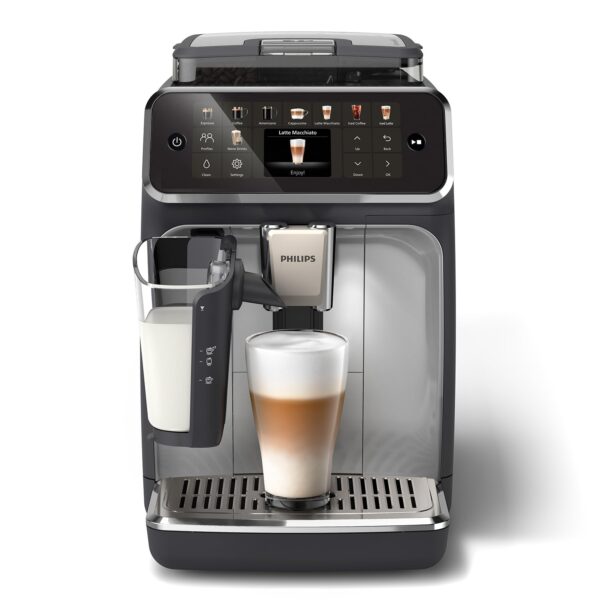 philips machine à expresso entièrement automatique 5500 series–20 boissons chaudes et glacées, carafe lattego facile à nettoyer, silentbrew 40% plus silencieuse, quickstart, noir et argent (ep5546/70)