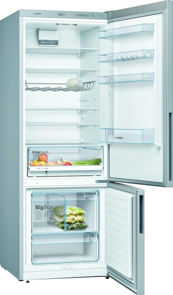 grynais kgv58vleas, série 4, réfrigérateur congélateur, pose libre, 191 x 70 cm, 377 l / 126 l, inox