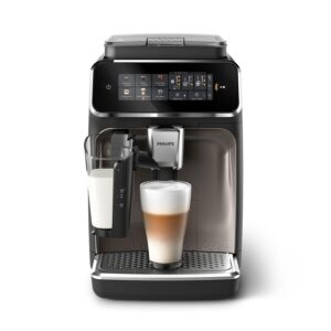 philips machine à expresso entièrement automatique séries 3300 6 boissons,Écran tactile couleur moderne,système à lait lattego,silentbrew,broyeur 100%céramique,filtre aquaclean.noir chrome (ep3347/90)