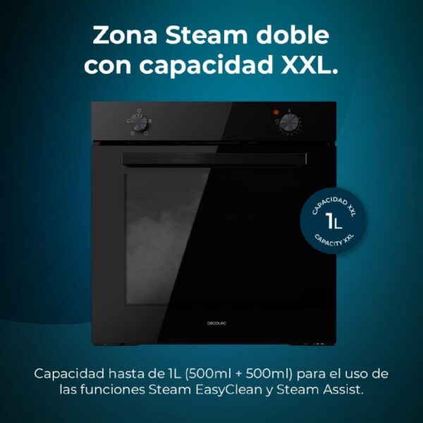 grynais four encastrable bolero hexa c126000 black a. 2800 w, capacité de 77 l, 4 fonctions, steam assist, steam easyclean, cooling fan, triple vitrage, classe Énergétique a, lumière intérieure.