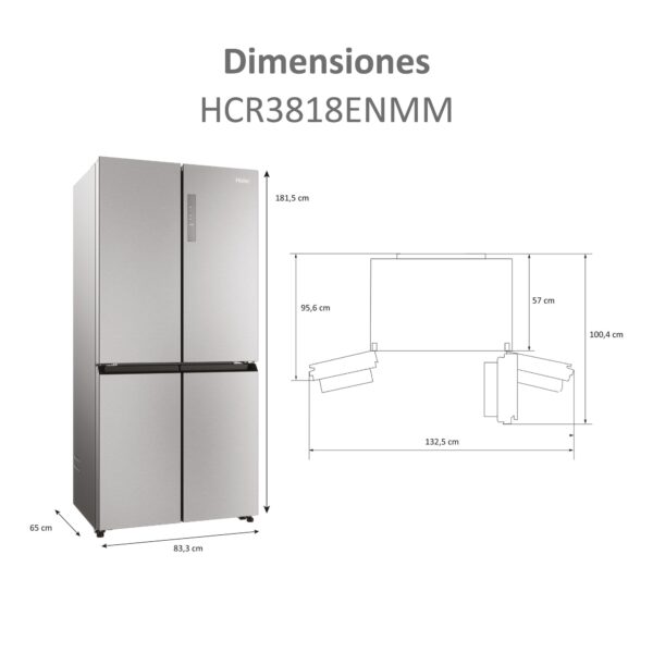 grynais réfrigérateur 4 portes hcr3818enmm