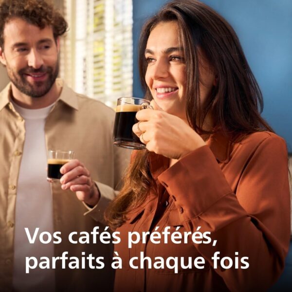 philips série 2200 machine expresso automatique 2 boissons, mousseur à lait classique, Écran tactile, broyeur céramique, aroma seal, noir mat (ep2220/10)