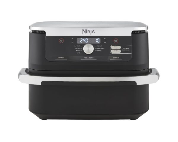 ninja foodi flexdrawer air fryer, dual zone avec séparateur amovible, grand tiroir de 10.4 l, 7 en 1, double zone, sans huile, pièces antiadhésives compatibles au lave vaisselle, noir af500eu