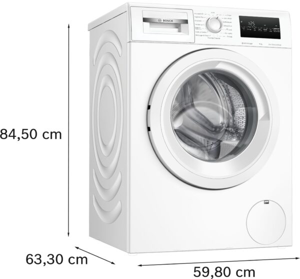 grynais wan28209fr, série 4, lave linge hublot, 9 kg, 1400 trs/min, blanc