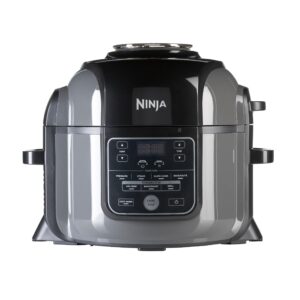 ninja multicuiseur foodi, air fryer, 7 en 1, 6l, 7 fonctions de cuisson, autocuiseur multifonction, cuisson sous pression, friture à l'air, cuisson lente, gril et plus, acier brossé et noir, op300eu