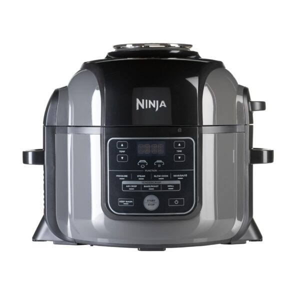 ninja multicuiseur foodi, air fryer, 7 en 1, 6l, 7 fonctions de cuisson, autocuiseur multifonction, cuisson sous pression, friture à l'air, cuisson lente, gril et plus, acier brossé et noir, op300eu