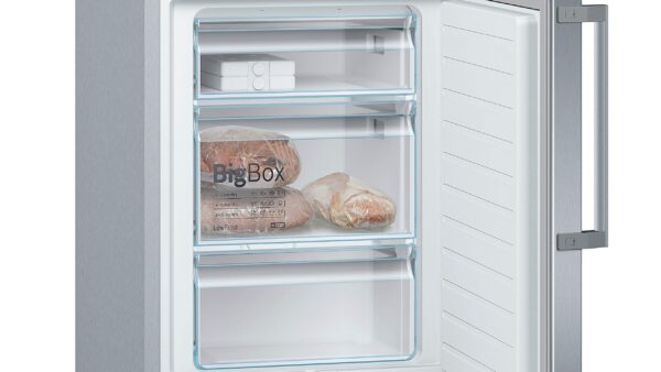 grynais kge398ibp série 6, réfrigérateur combiné pose libre, 201 x 60 cm, inox anti trace de doigts