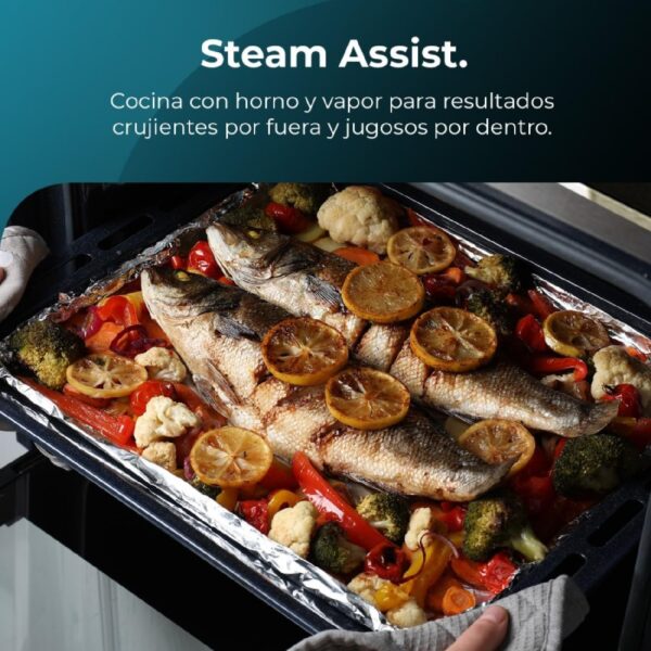grynais four encastrable bolero hexa c126000 black a. 2800 w, capacité de 77 l, 4 fonctions, steam assist, steam easyclean, cooling fan, triple vitrage, classe Énergétique a, lumière intérieure.